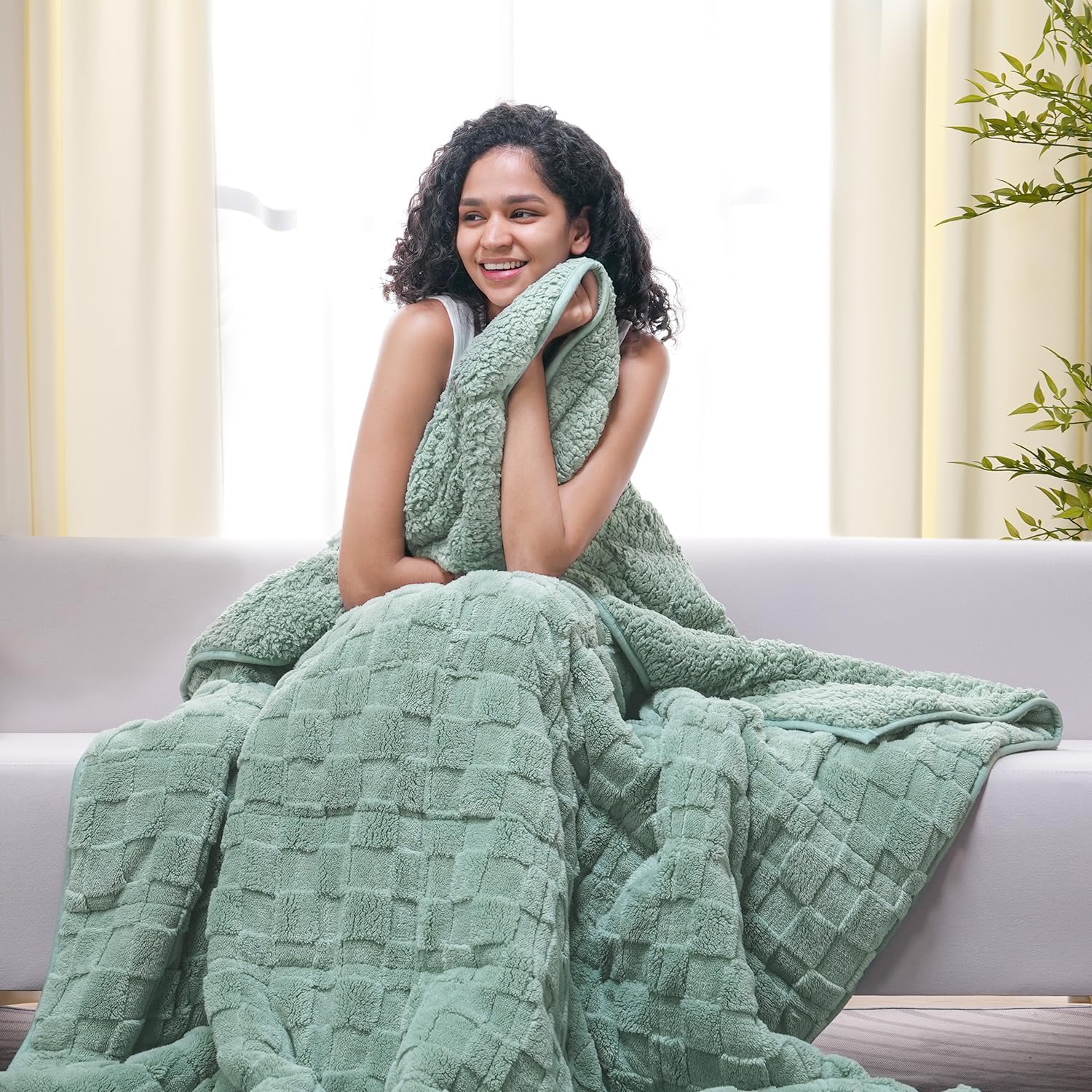 Drewin Weighted Blanket Full Size 15 Pounds for Cozy Comfort