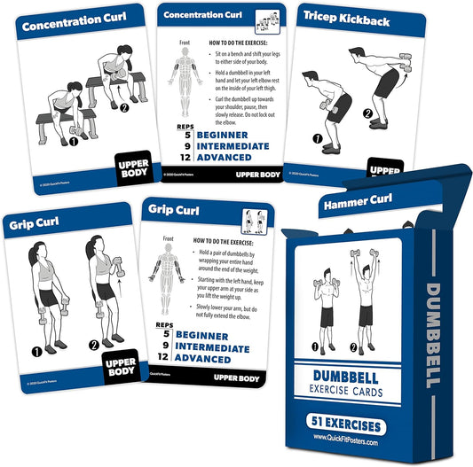 Get Stronger Faster with QUICKFIT Dumbbell Cards!