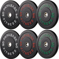 Papababe Weight Plates 2-Inch Bumper Set - Durable, Low-Bounce