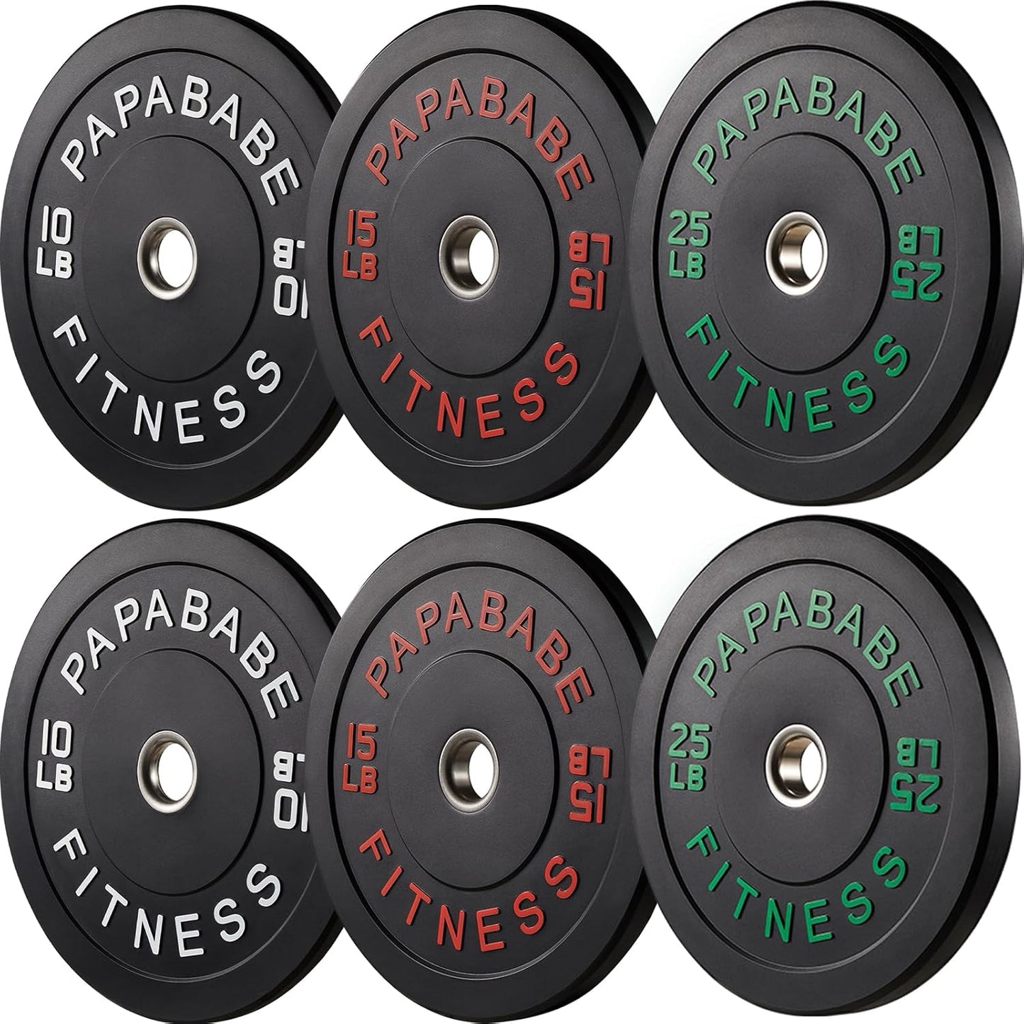 Papababe Weight Plates Set for Barbell Strength Training