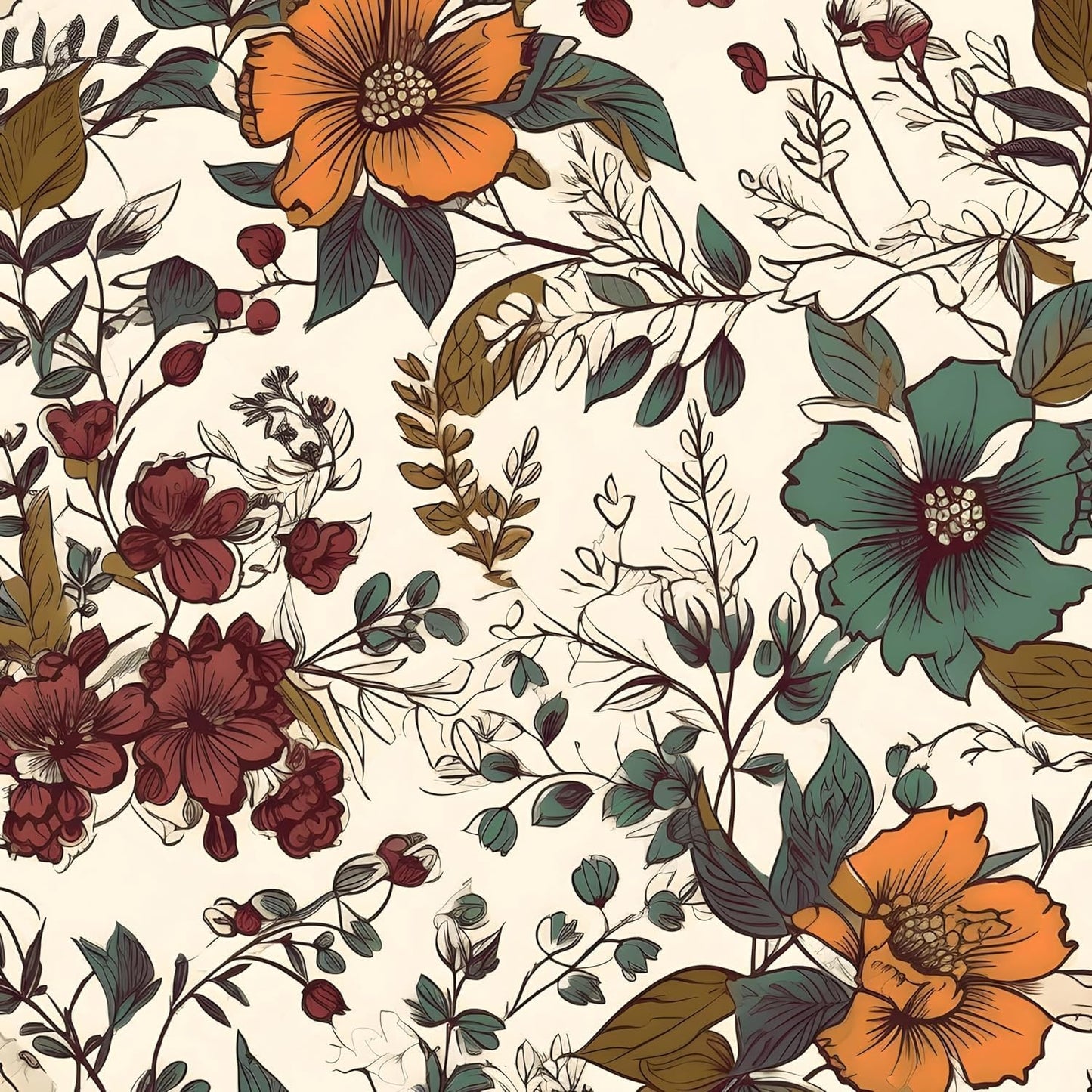 Danodoi Yellow Floral Peel and Stick Wallpaper for Modern Decor