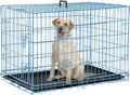 Portable Dog Crate with Double Door Design for Indoor Outdoor Use