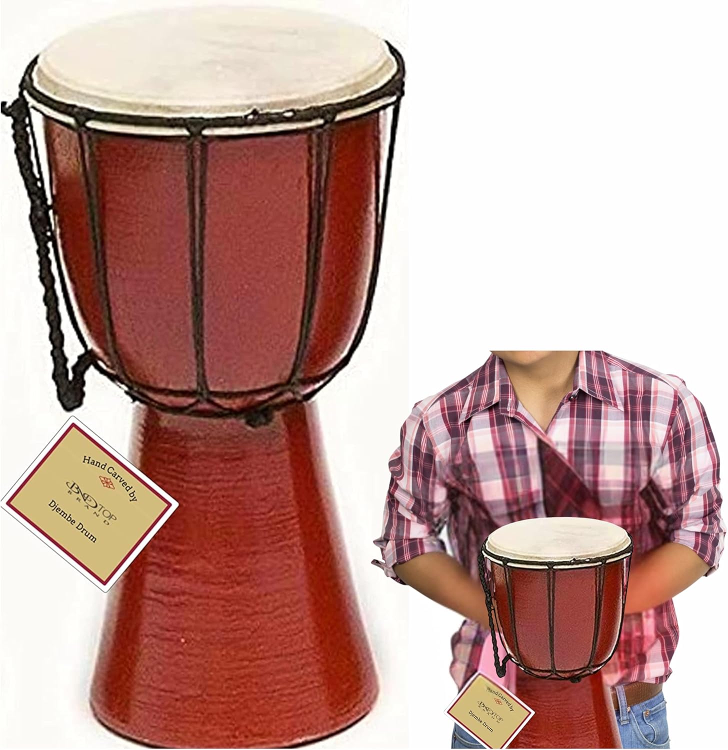 Handcrafted 6x12 Djembe Drum for Authentic African Sound