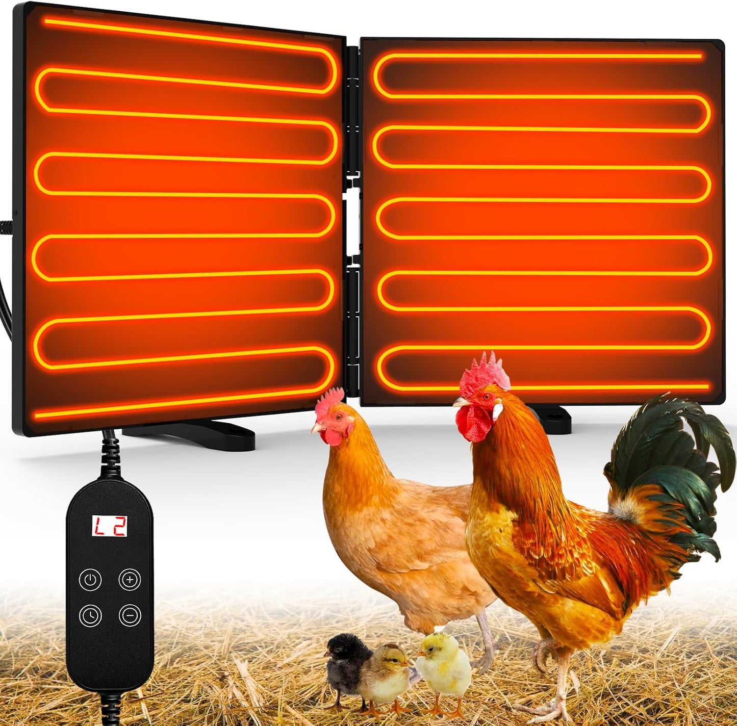 Adjustable 220W Chicken Coop Heater - Keep Your Pets Warm!