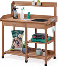 Potting Bench Outdoor Garden Work Bench Station - Solid Fir Wood