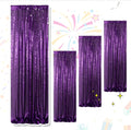 Purple Sequin Backdrop Curtain 96 in - Shimmer Photo Backdrop