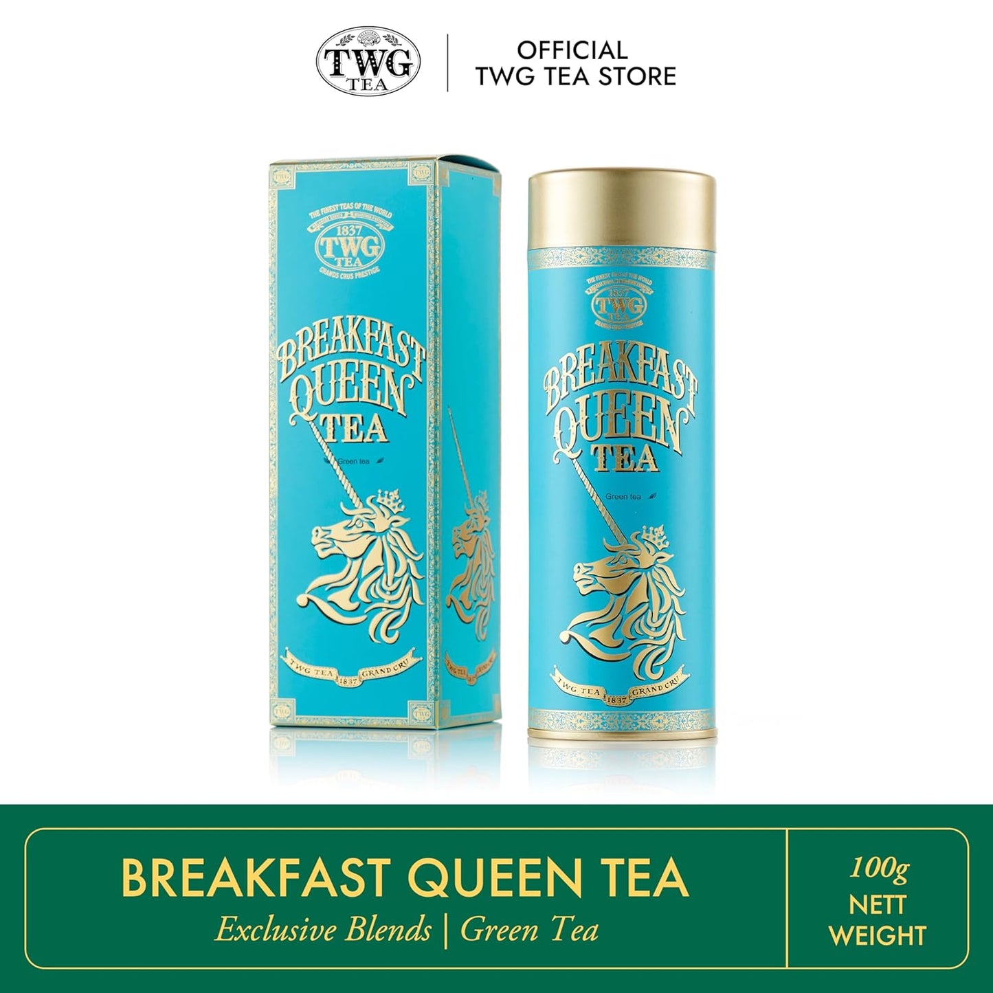 Breakfast Queen Tea with Rose Petals in Haute Couture Tin Gift Set