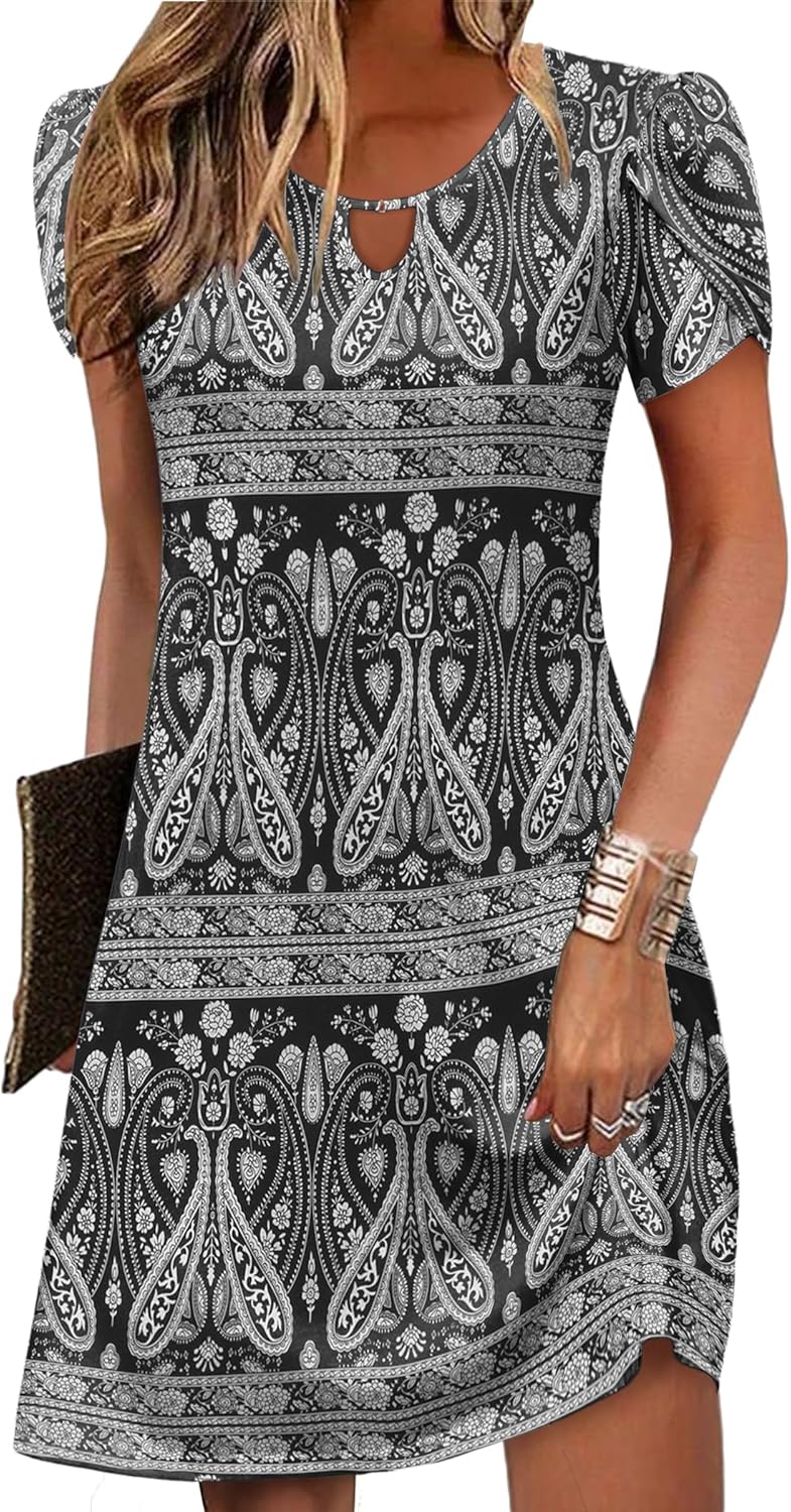 Zeagoo Women's Casual A-Line Dresses with Pockets for Summer