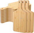 Bamboo Cutting Boards 12 Pcs 11 x 5 in with Handle - Bulk Set for DIY