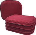 Wine Red Foam Seat Cushions for Dining Chairs 6-Pack - Soft Thick Pads