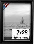 Black 7x23 Picture Frame.75 in Wide - Handmade Solid Wood Frame
