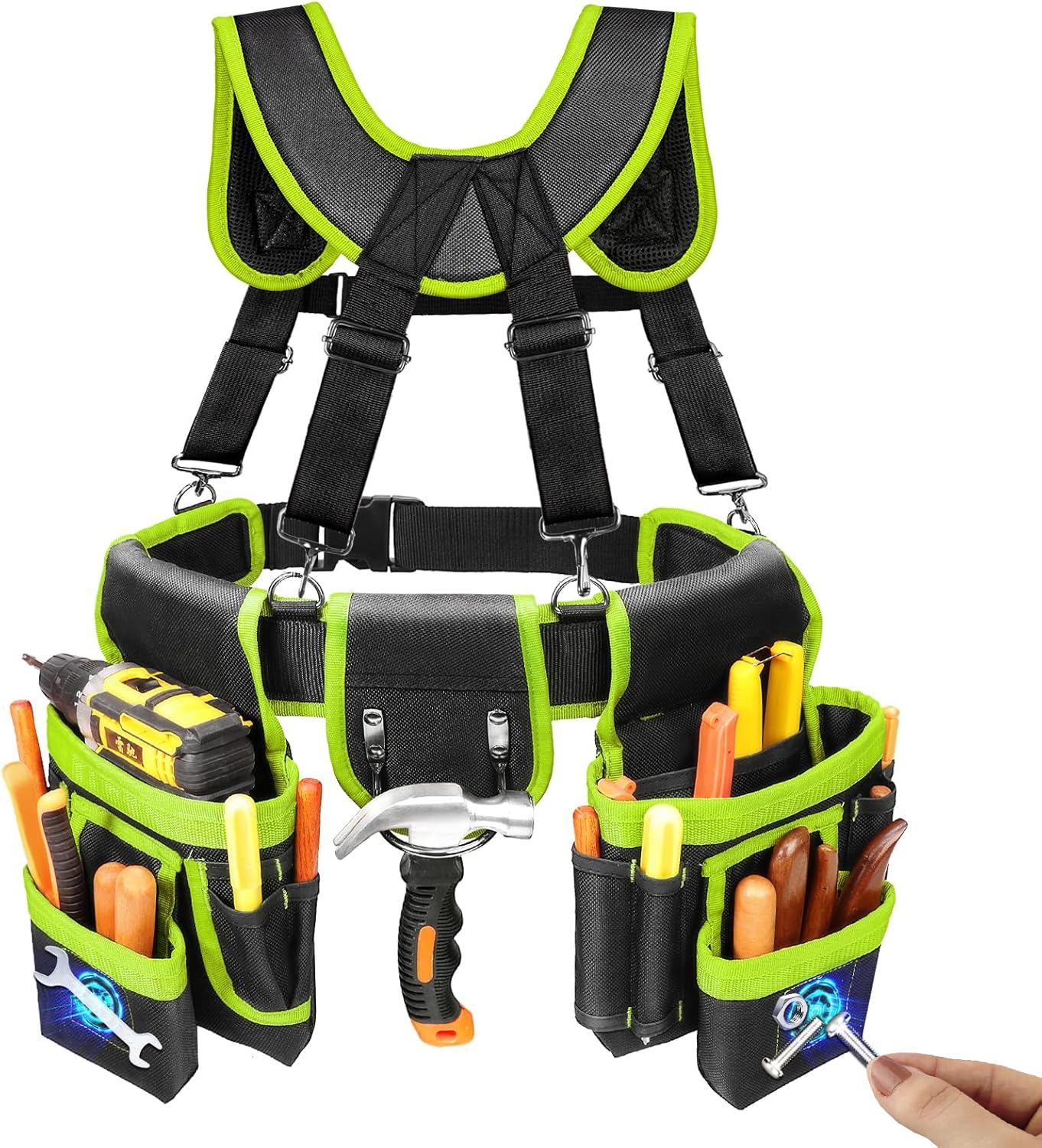 Professional Tool Belt with Magnetic Pouch for Heavy Duty Use