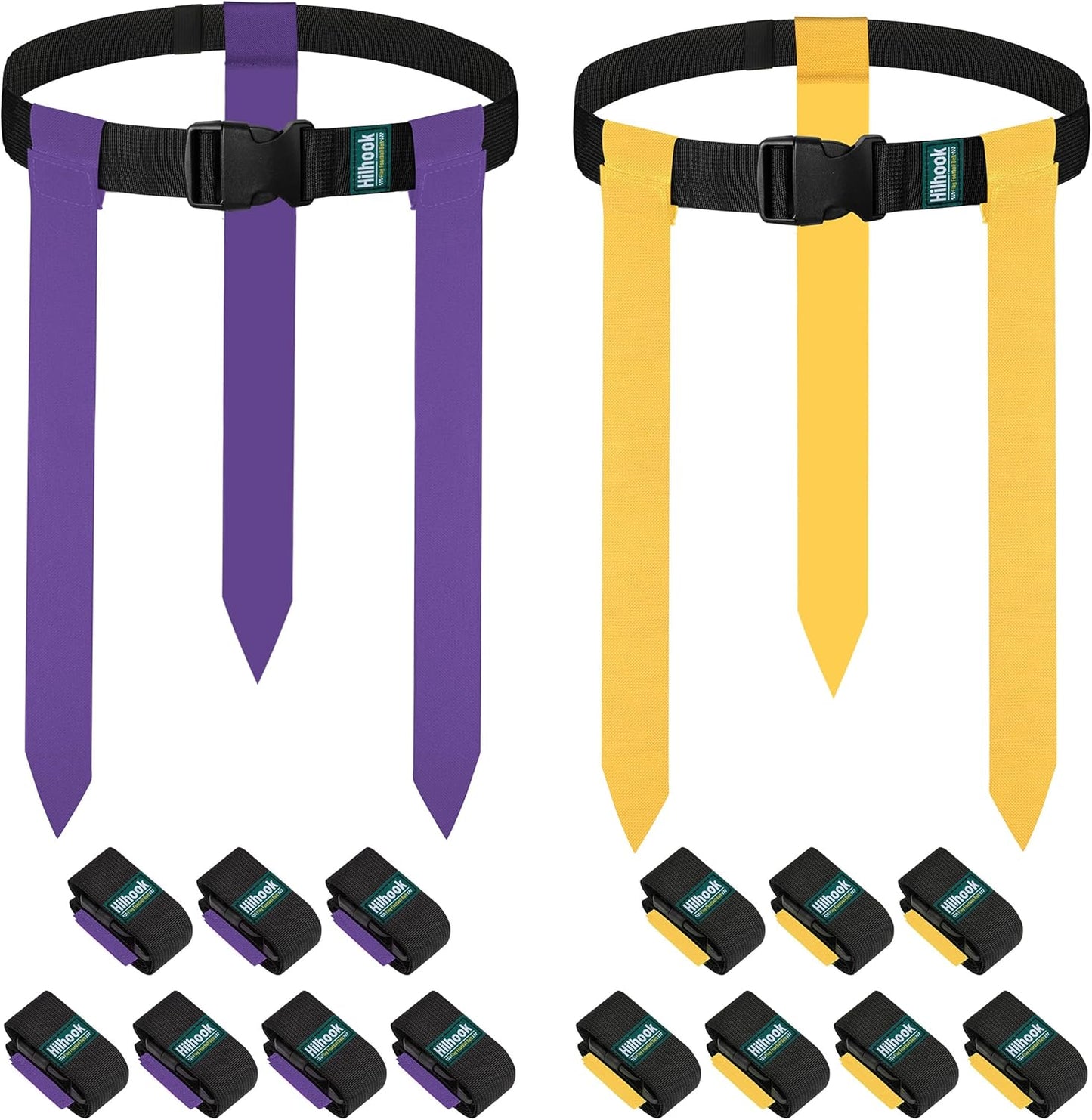 Flag Football Belts Set for 14 Players with 42 Durable Flags