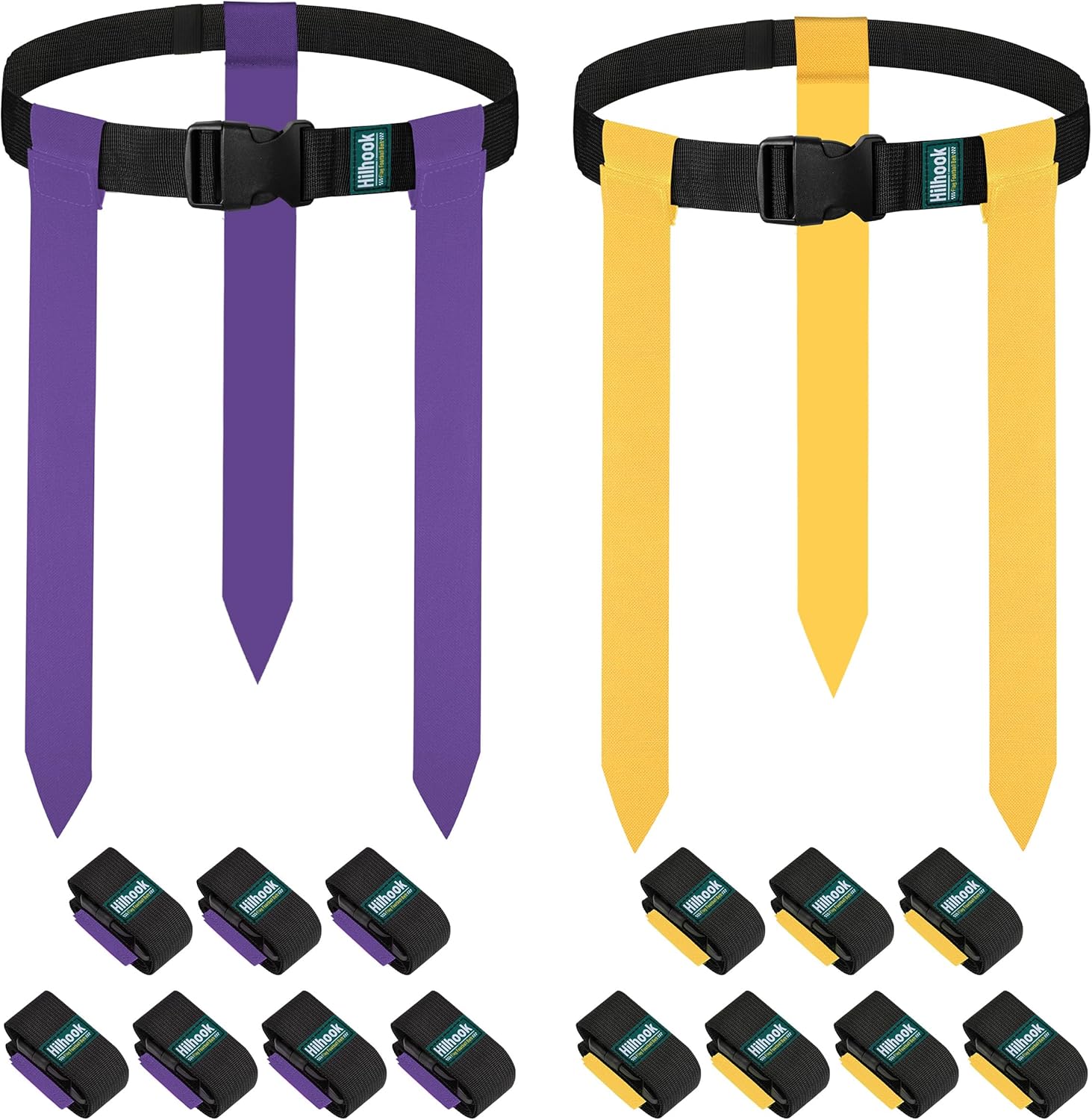 Flag Football Belts Set for 14 Players with 42 Durable Flags