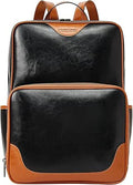 BOSTANTEN Genuine Leather Laptop Backpack for Women 15.6 in