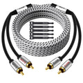 Elecan Premium RCA Cable 75 Ft - Shielded 16 AWG HiFi Audio