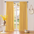 DONREN Gold Yellow Thermal Insulated Blackout Curtains - Light