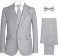 Happy Dolphin Boys Suit Set Light Gray Modern Fit - Adjustable Waist