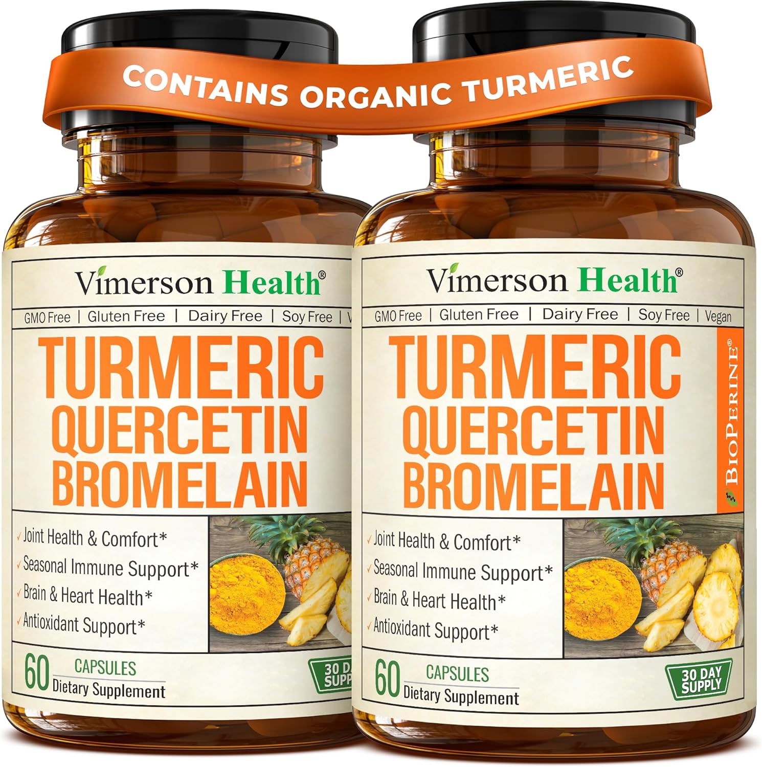 Quercetin with Bromelain for Allergy Relief and Joint Support