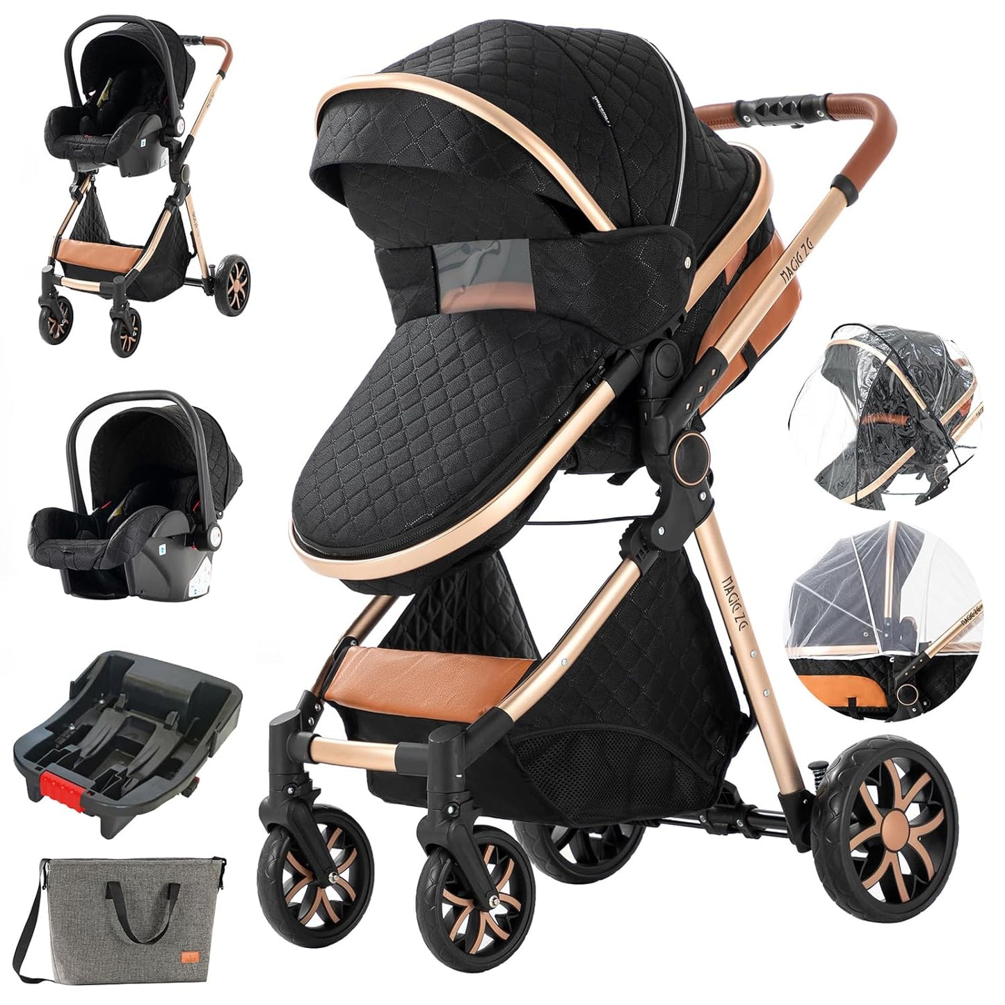 3 in 1 Baby Stroller Travel System Combo Set for Newborns