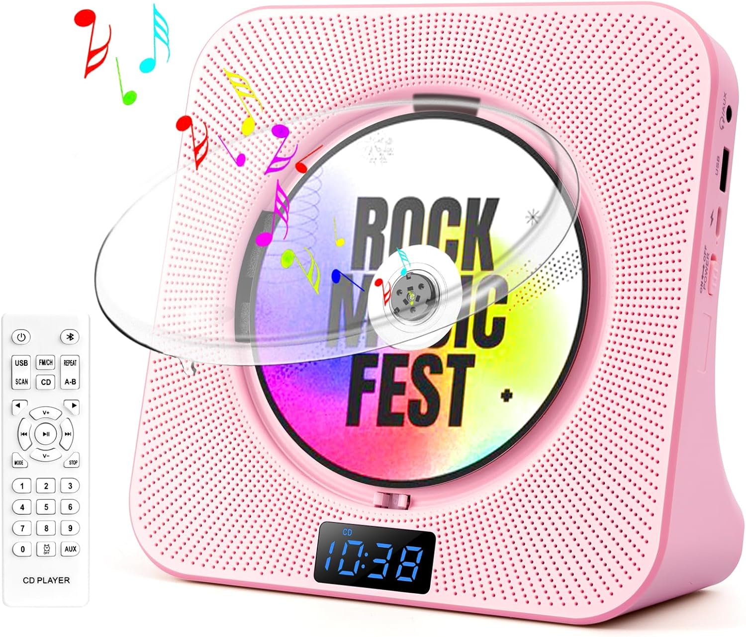 ROADOM Bluetooth CD Player with Hi-Fi Stereo Sound