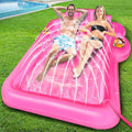 Extra Large Pink Inflatable Tanning Pool Lounger 83in x 63in