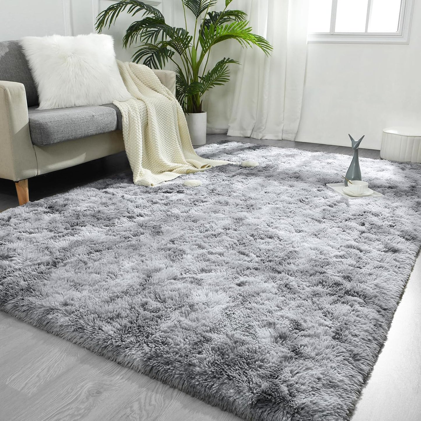 FlyDOIT 6x9 Feet Large Area Rug - Ultra Soft Plush Shaggy Carpet