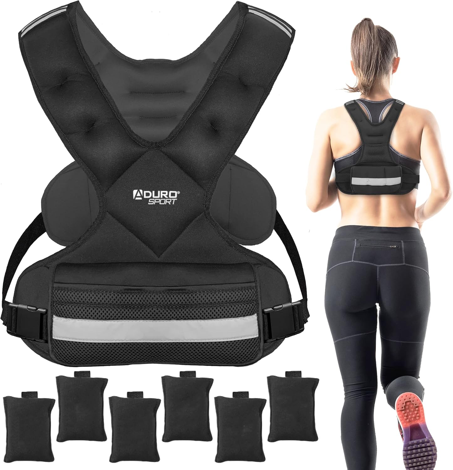 Aduro Sport Adjustable Weighted Vest for Enhanced Workouts