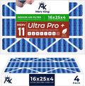 MervKing 16x25x4 Air Filter 4-Pack - MERV 11 Protection