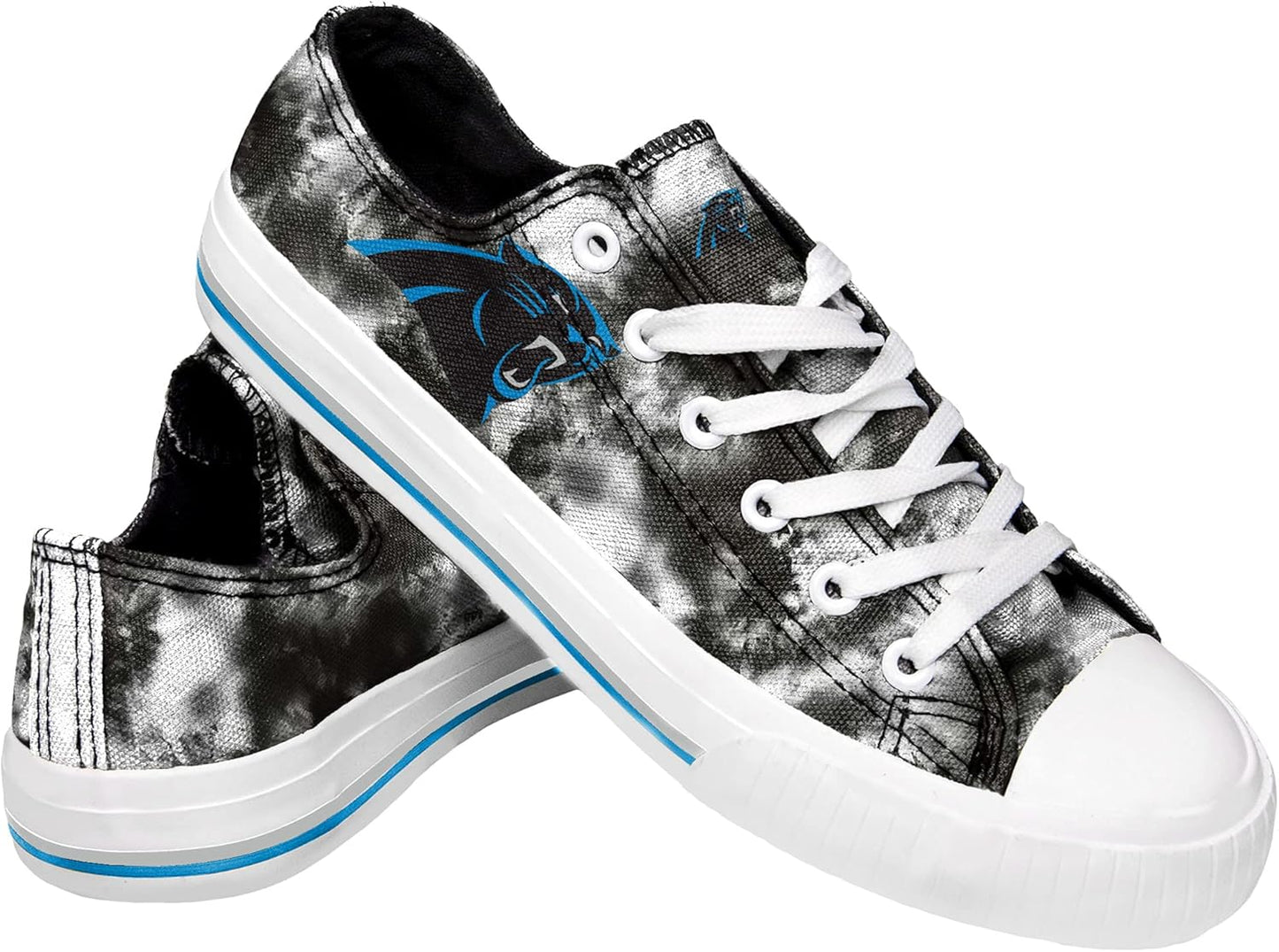 FOCO Women's NFL Team Logo Glitter Low Top Canvas Sneakers