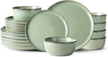 GBHOME Ceramic Dinnerware Set for 6, 18 Pieces in Pastel Green