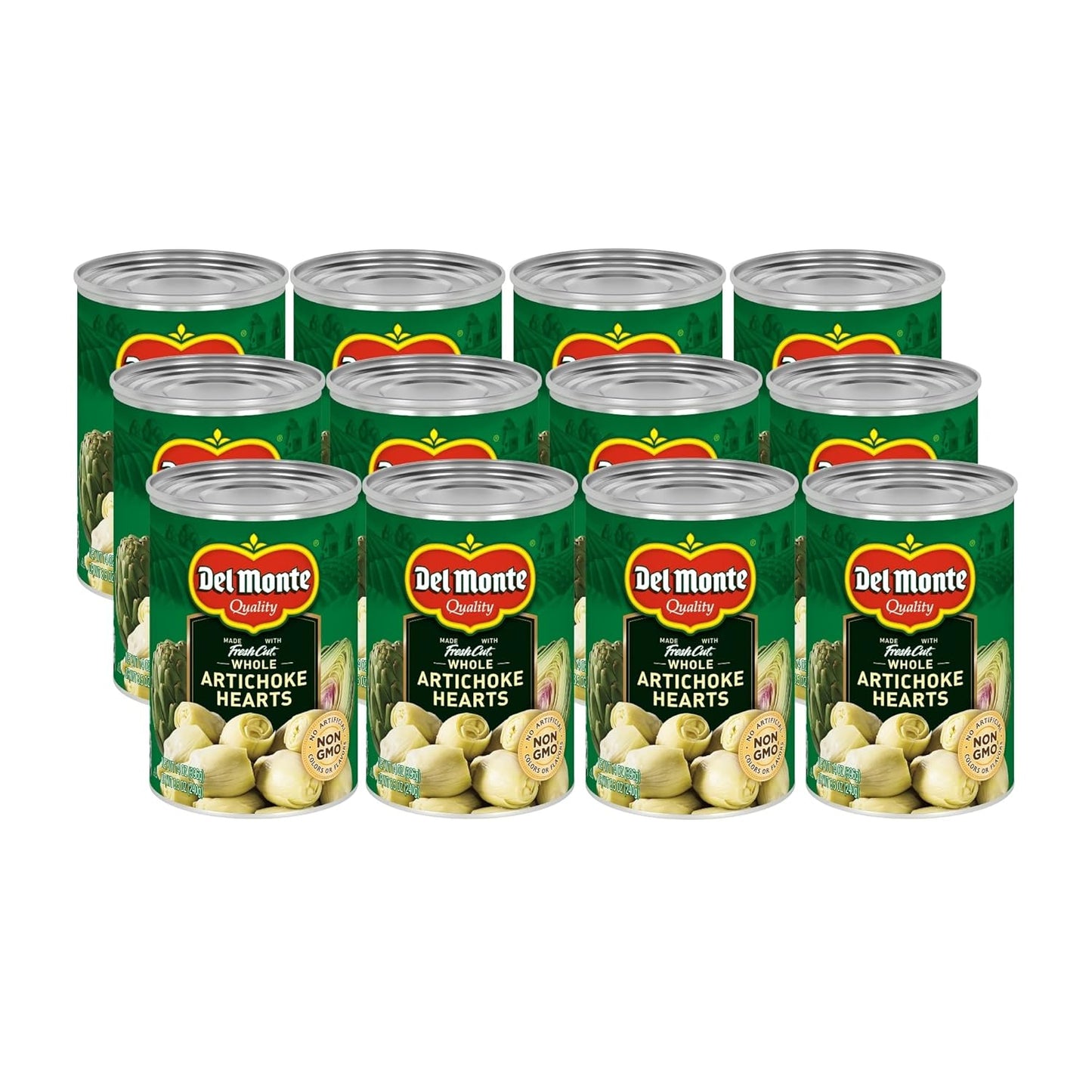Del Monte Whole Artichoke Hearts Canned Vegetables 12 Pack