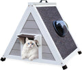 Deblue Weatherproof Cat House for Feral Cats - Unique Design
