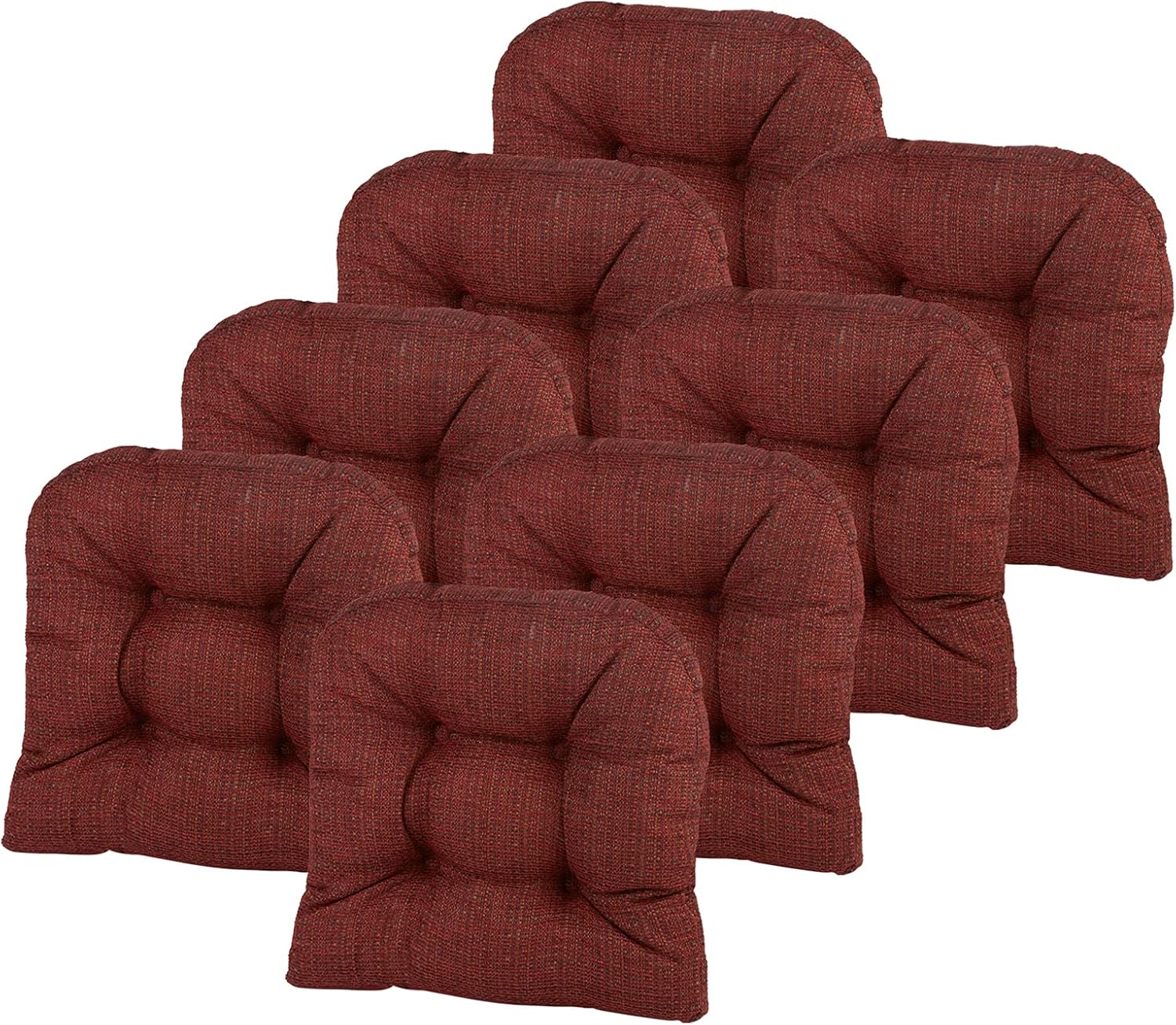 Klear Vu Gripper Overstuffed Non-Slip Dining Chair Cushions
