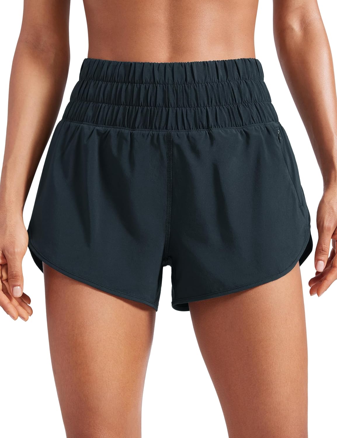 CRZ YOGA High Waisted Dolphin Running Shorts for Women