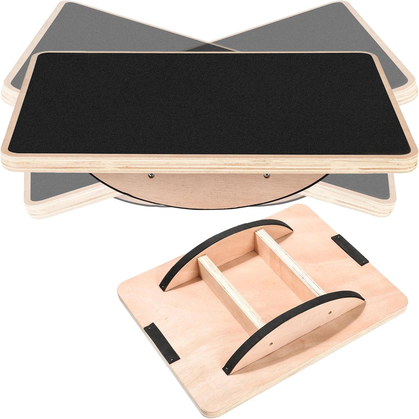 Anti-Slip Wooden Balance Board - Core Strength & Therapy