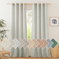 Gray Linen Curtains 108 in Long Drapes - Semi Sheer Privacy Panels