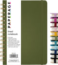 PAPERAGE Lined Spiral Journal Notebook (Olive Green) - Durable