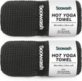 Non-Slip Waffle Hot Yoga Mat Towel 2 Pack - Super-Absorbent Soft Microfiber - Perfect for Hot Yoga