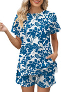 Womens Fashion 2 Piece Summer Loungewear Set - Soft Breathable