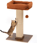 FUKUMARU Cat Scratching Post Retro-Style Tall Scratcher with Perch
