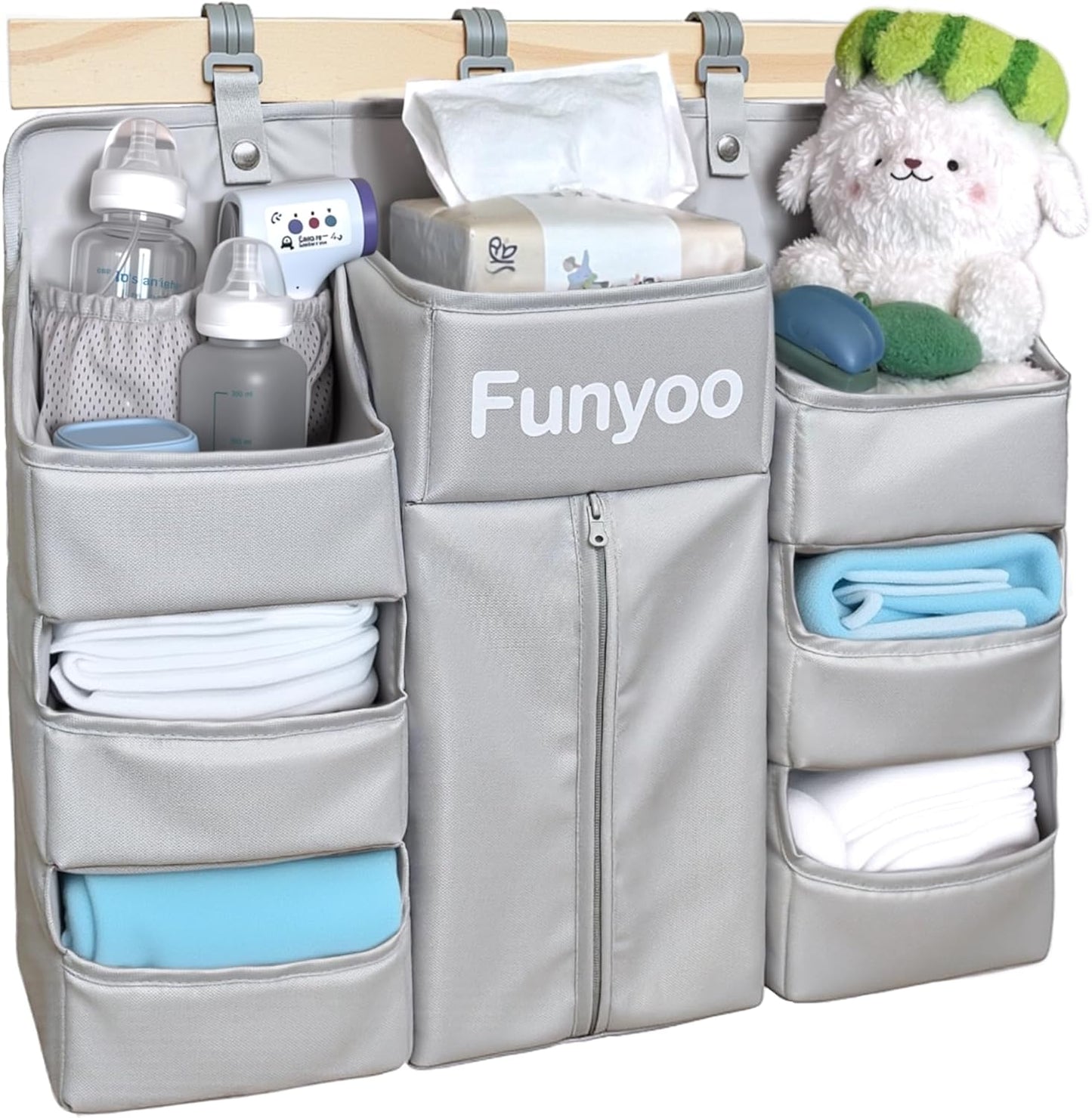Baby Hanging Diaper Organizer for Changing Table & Crib Storage