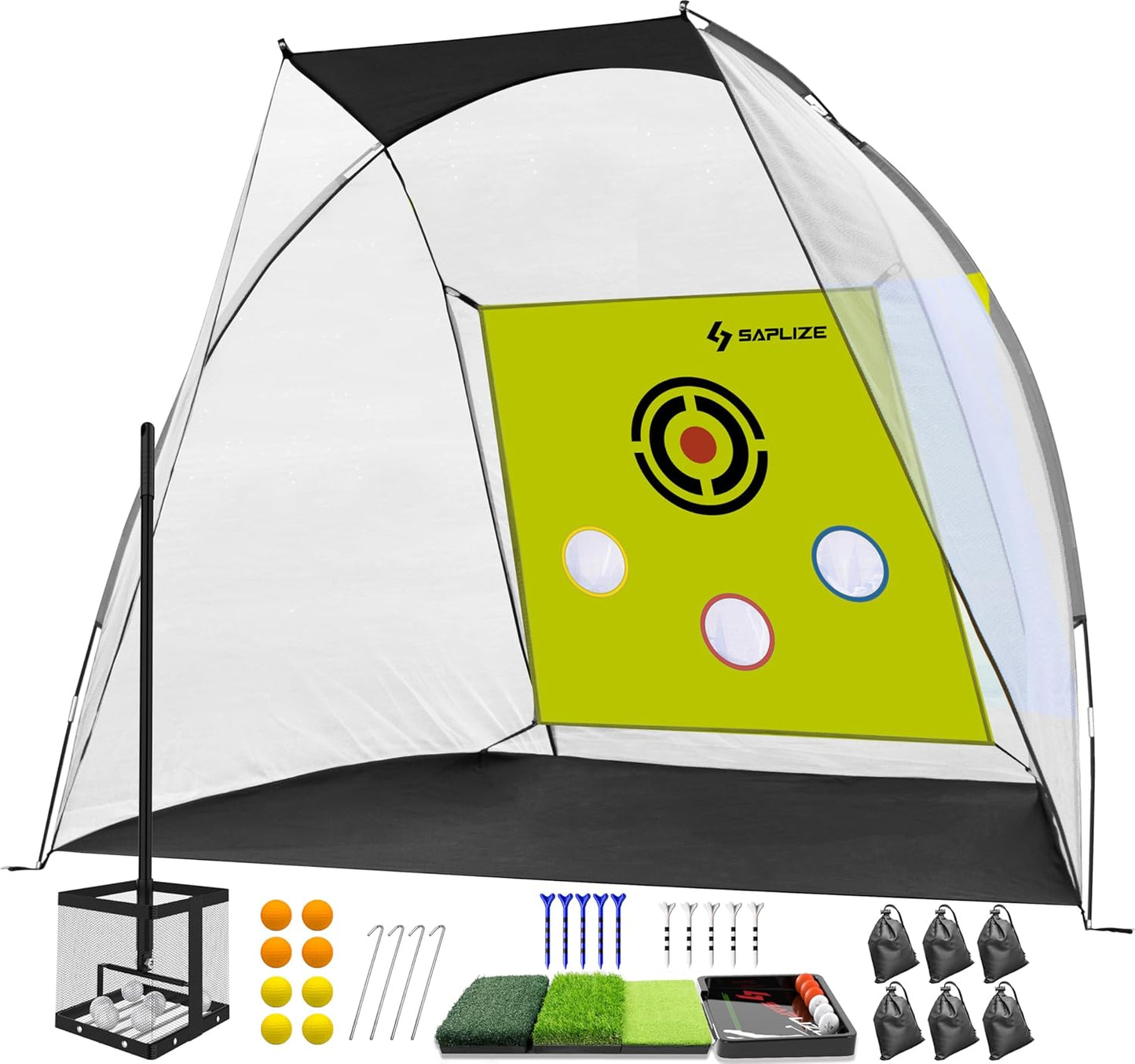 SAPLIZE Impact-Resistant Golf Net: Enhanced Practice! 