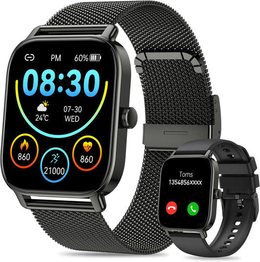 Smart Watch for Men Women Fitness: Waterproof Running Pedometer