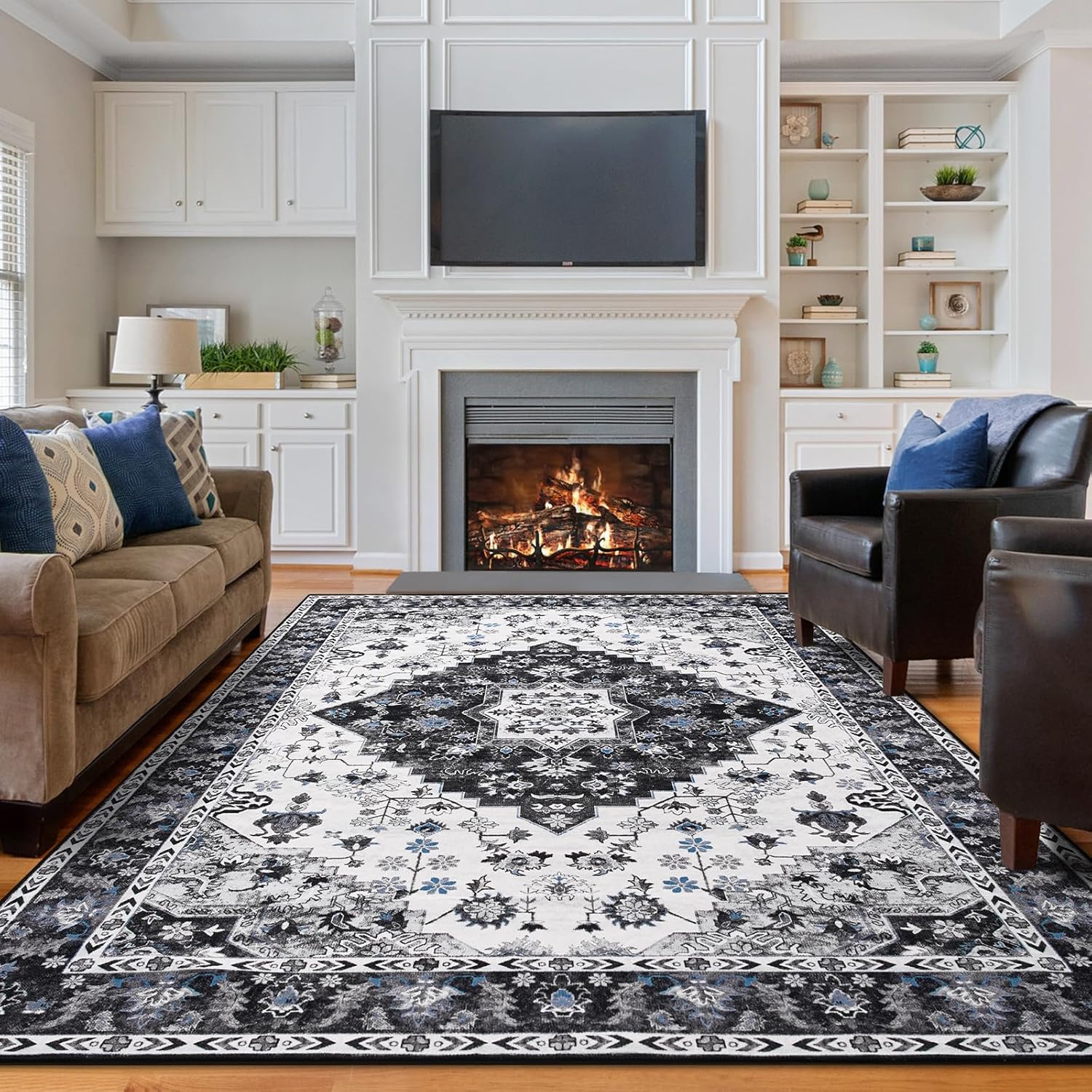 Amearea Vintage Design Area Rugs for Living Room and Bedroom