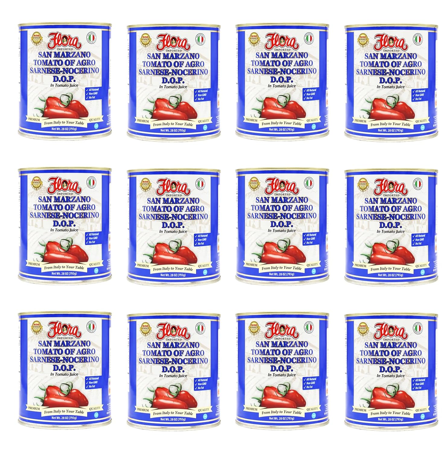 Flora Foods Tomatoes San Marzano DOP - Authentic Italian Flavor
