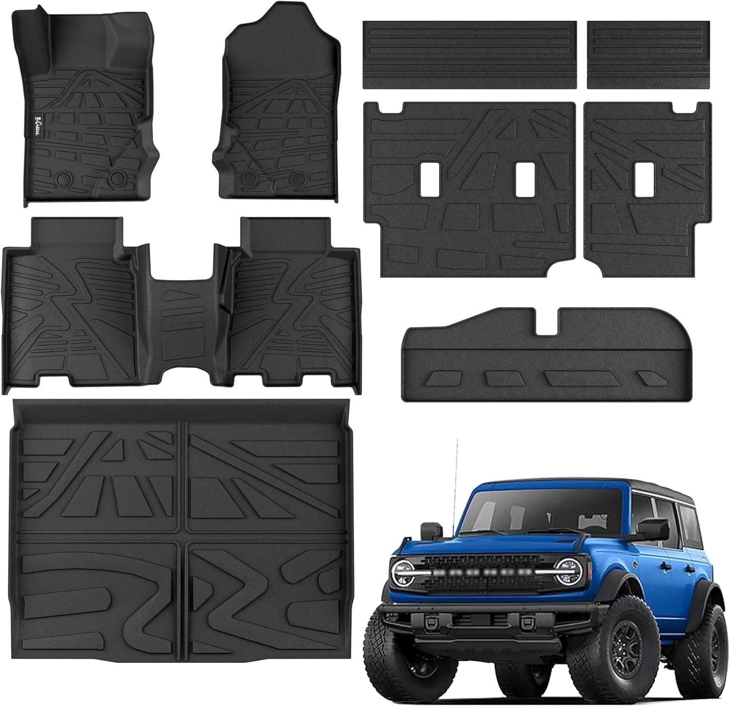 KARPAL Floor Mats for Ford Bronco 4 Door 2021-2025 Full Set