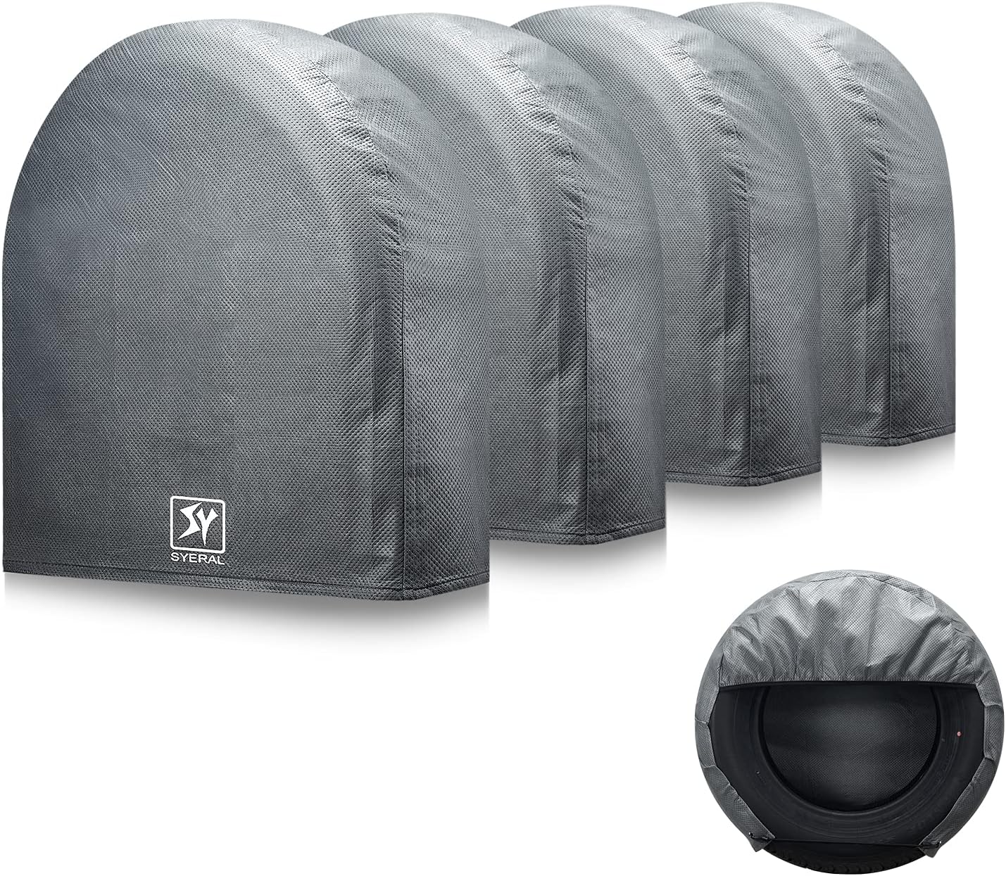 SYERAL Tire Covers Set of 4 for 33-35in RV, Truck, SUV Wheels