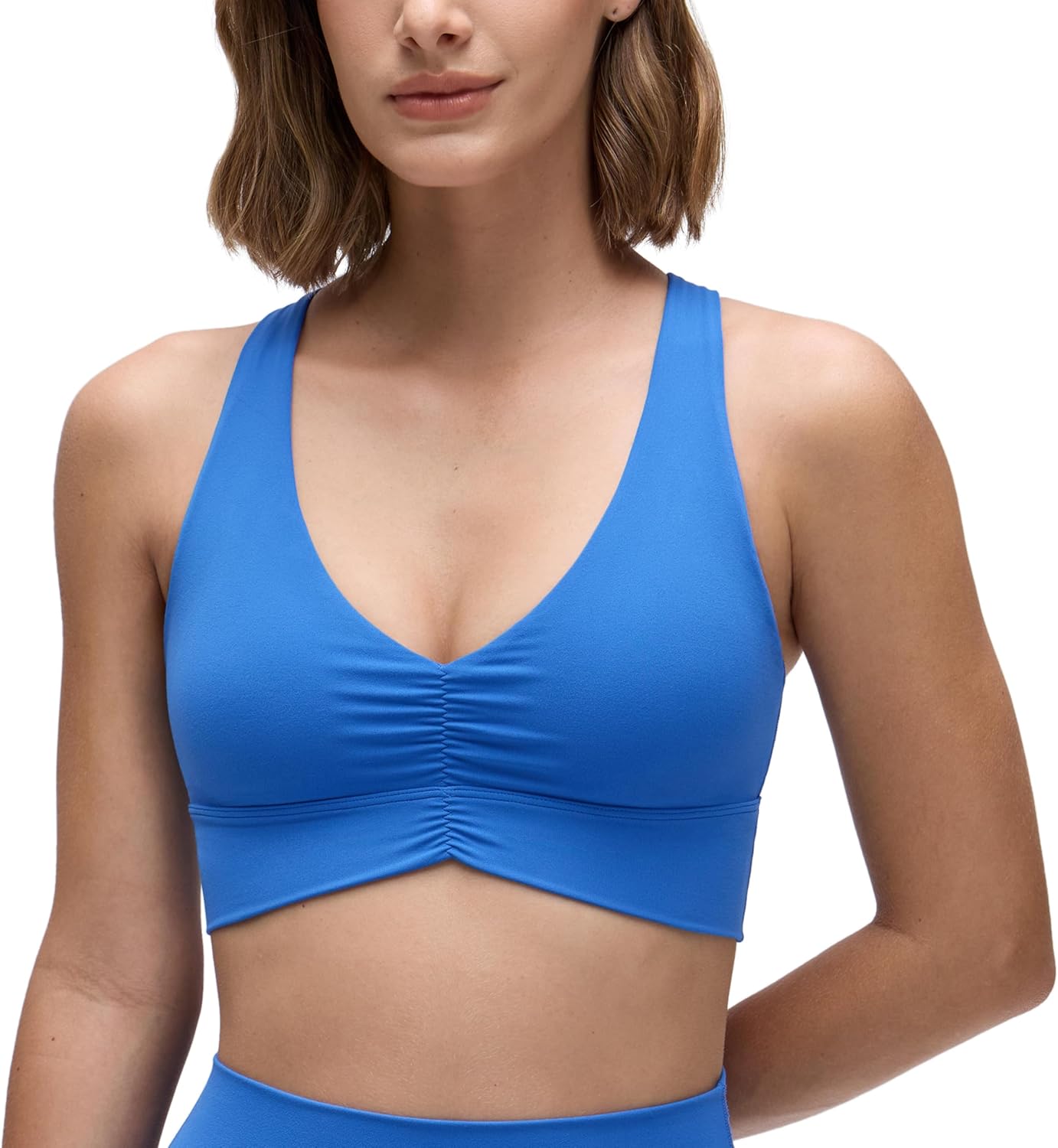 CRZ YOGA Butterluxe Womens Ruched Longline Sports Bra Review