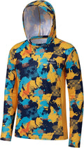 BASSDASH Mens UPF 50+ Camo Fishing Hoodie Shirt - Lightweight Sun
